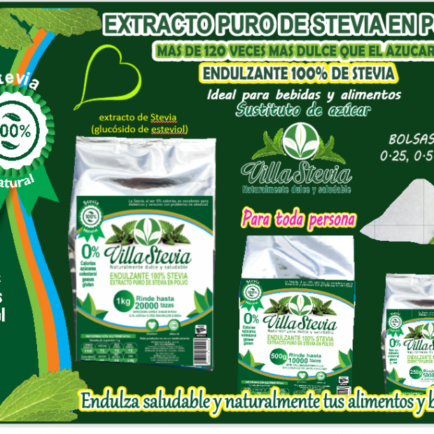 Extracto puro de stevia en polvo